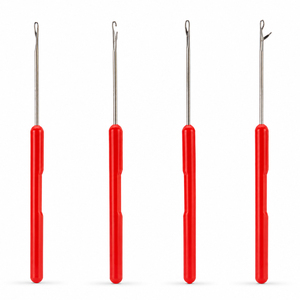 Juego de herramientas profesionales para extensiones de cabello: aguja de anclaje con hilo, gancho y aplicadores de microanillos de acero inoxidable - Product Image 1