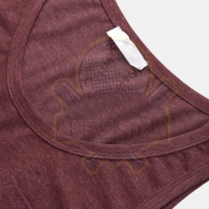 Quick Dry Custom Printing Men's <b>Maroon</b> Sleeveless Tank <b>Top</b> O Neck Knitted Cotton Print Back Casual Wear - Product Image 4