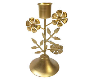 Bougeoir en forme de Lotus or fer plaque bougeoir photophore salle à manger salon chambre décoration - Product Image 4