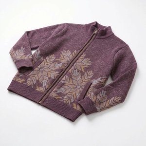 Wholesale Custom Logo Fair Isle Christmas Sweaters Knit <b>Cardigan</b> Sweater Women Funnel Neck Zip up for Fall Winter - Product Image 4
