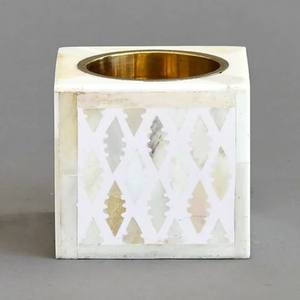 Artistic Marble Incense Holder with Bone Inlay and <b>MOP</b> Luxury Aromatherapy Bakhoor Burner for Religious Use - Product Image 1