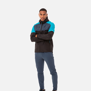 Chaqueta con Capucha y Cremallera para Hombre, con Bloques de Color y Bolsillos Laterales, Conjunto Deportivo Impermeable, Ropa de Otoño, Manga Larga, Corte Regular - Product Image 6