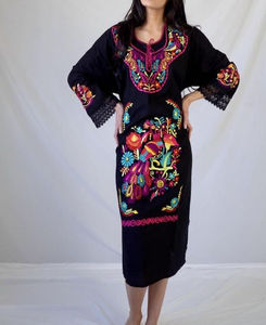 ชุดเดรสสไตล์ชนเผ่าโพลีนีเซียนแบบเม็กซิกันสั่งตัดได้ ขายส่ง แฟชั่นลำลอง ชุดเดรสจีบเปิดไหล่ - Product Image 1