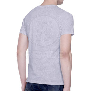 Camiseta Casual de Estilo Urbano a la Moda, Holgada, con Estampado Sólido y Diseños Personalizados, Tejido Transpirable de Alta Calidad 100% Algodón - Product Image 4