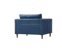 Canapé Chesterfield tufté d'une place de couleur bleue de luxe canapé de Restaurant Chesterfield en cuir salon moderne meilleur fauteuil