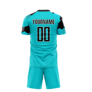 Uniforme de Fútbol Personalizado para Equipo, Transpirable, 100% Poliéster, Camiseta y Pantalones Cortos de Fútbol, Impresión por Transferencia de Calor para Partidos de Liga y Deportes - Product Image 2