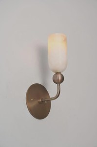Applique murale moderne en laiton avec abat-jour en marbre, luminaire d'intérieur pour salon, décoration de la maison - Product Image 5