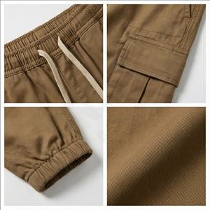 Sergé coton extérieur plissé ample décontracté jambe large vêtements de travail Cargo pantalon Streetwear survêtement pantalon homme hiver - Product Image 4