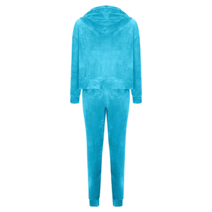 Casual Solid Color With Logo Unisex Hooded Women's Tracksuit Set 2 in 1 <b>Lightweight</b> Full Sleeve Pullover Jogging Set - Product Image 2