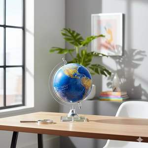 Globo terráqueo de escritorio elegante y de primera calidad con soporte, perfecto para el aprendizaje de los niños, el estudio de los estudiantes y la decoración del hogar. - Product Image 2
