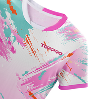 Hauts de sport respirants et à séchage rapide pour femmes, maillots de qualité supérieure 100 % polyester à motif géométrique et manches courtes