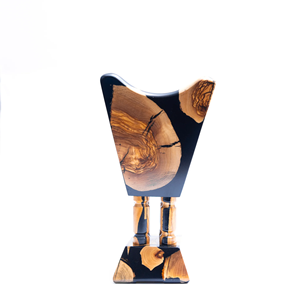 Brûleur d'encens décoratif en bois et résine, fait main, avec logo personnalisé, motif ange d'amour, forme personnalisable pour la maison - Product Image 4