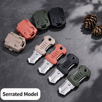 Couteau EDC multifonction miniature, robuste, en acier inoxydable, montable sur système MOLLE, outil utilitaire d'extérieur, couteau de poche compact pour la survie
