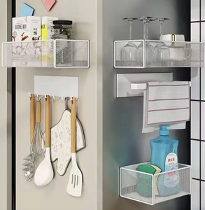 OEM/ODM Vietnam Carbon Steel Magnetic Spice <b>Rack</b> Refrigerator Storage Shelf Kitchen Organizer Holder - Product Image 1