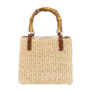 Sacs à main d'été en paille 2026 en gros, sacs à main en osier pour femmes, sac à main tissé en paille avec poignée en bambou, prix d'usine - Product Image 1