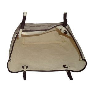 Sac de shopping en toile de coton personnalisé avec poignée et bordure en PU, design imprimé exclusif OEM, pour filles - Product Image 5