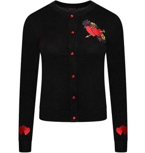 Breathable Sophisticated V-Neck <b>Cardigan</b> Mens Vintage Striped Varsity Knitted Embroidery Sweater for <b>Spring</b> Autumn Season - Product Image 1