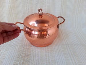 Olla de Cobre Más Vendida, Acabado Martillado, Forma Redonda, Utensilios de Cocina de Metal Duradero con Revestimiento de Acero Inoxidable - Product Image 3