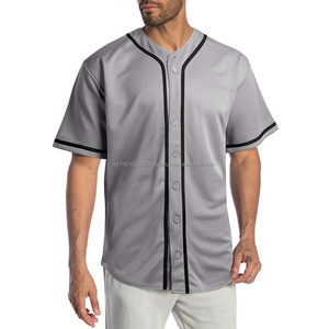 Uniforme de baseball pour hommes, chemises de maillot de baseball vierges, vêtements de sport en polyester 100%, vêtements de baseball et de softball, nouveautés personnalisées - Product Image 1