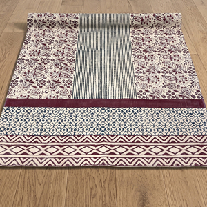Handmade Cotton Block Printed Rugs Washable Reversible Flat Weave Area <b>Carpet</b> Boho Home Decor Prayer Eco Friendly Non-Slip - Product Image 5