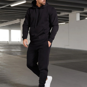 Wholesale French Terry Tracksuit Men Heavyweight Fleece Fleece Lined Tracksuit Factory Manufacturing - Product Image 3