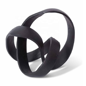 Vente chaude Moderne Abstrait En Aluminium Noeud Sculpture Élégante À La Main En Métal Sculpture pour Bureau À Domicile Salon - Product Image 1