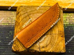 Funda de Cuero Moderna Hecha a Mano de Alta Calidad para Cuchillos, de Piel de Vaca Genuina, con Presilla Vertical para Cinturón, Ligera, para Caza y Camping - Product Image 3