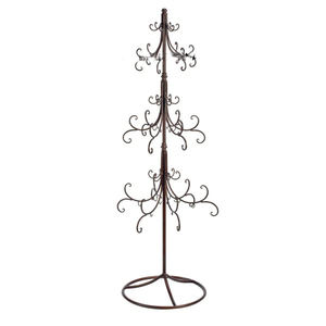 Ensemble de 2 supports de présentation de Noël pour la maison, design attrayant, très vendus, éclairage LED, finition métal noir et or - Product Image 3