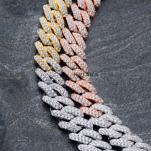 Collar de Oro Sólido de 18K para Hombre con Moissanita y Cadena de Eslabones Chapada en Oro Rosa S925, Estilo Hiphop para Uso Diario - Product Image 5
