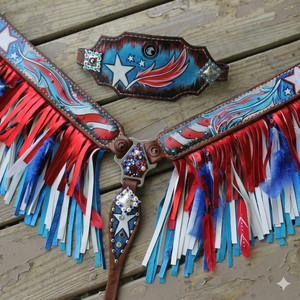 บังเหียนม้าแบบตะวันตกสั่งทำพิเศษ ยี่ห้อ Knotting Head Stall รุ่น Best Buy ทำจากหนังแท้ - Product Image 3