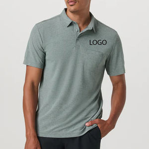 Diseño de logotipo para compradores mayoristas, camiseta de hombre 100% algodón / precio de fábrica económico, cierre con botones, cuello vuelto, informal y barata. - Product Image 1