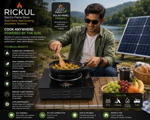 Rickul Plasma Electric Cooking <b>Stove</b> with Glass Surface 3000W Safe Flame Technology Single Burner Portable <b>Stove</b> - Product Image 6