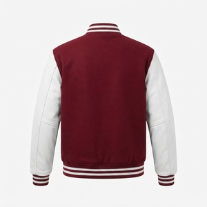 Custom Baseball Team Varsity <b>Jacket</b> <b>Leather</b> <b>Winter</b> <b>Jacket</b> Hip Hop Style Front Logo OEM High School Sportswear - Product Image 3
