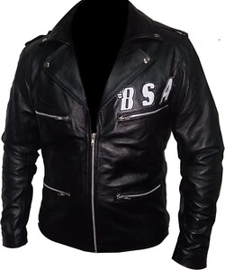 Men Rocker Style Genuine Leather <b>Biker</b> <b>Jacket</b> Vintage Motorcycle <b>Jacket</b> - Product Image 4