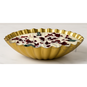 Bougie en cire de soja et noix de coco CROWN METAL BOWL CANDLE pour la fabrication de bougies, décoration pour Noël, Pâques, anniversaire et Saint-Valentin - Product Image 2