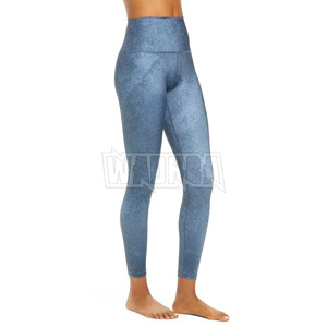Custom Design Wholesale High Quality Elastic Waist Yoga Leggings <b>Tights</b> Women Digital Print Tie Dye Leggings - Product Image 2