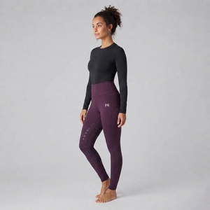 Leggings d'équitation pour femmes de qualité supérieure, fabriqués avec un tissu extensible respirant, coupe confortable, qualité durable et excellente. - Product Image 3