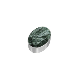 Premium Silver Plated 925 Sterling Silver Classic Slider Seraphinite Mix Shapes Spring <b>Lock</b> <b>Cable</b> Chain Bezel Setting Gift - Product Image 6
