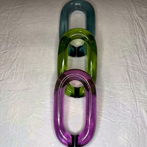 Escultura de Letra O del Alfabeto en Resina, Modelo Ecológico, Decoración Artística para el Hogar, Forma Personalizada, Transparente, Morado, Artesanía - Product Image 6