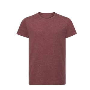 เสื้อยืดแขนสั้นสีแดงเบอร์กันดีสำหรับผู้ชาย ผ้าฝ้าย 100% ทรงปกติ คอกลม ผ้าเจอร์ซีย์ถัก สวมใส่สบายๆ - Product Image 1