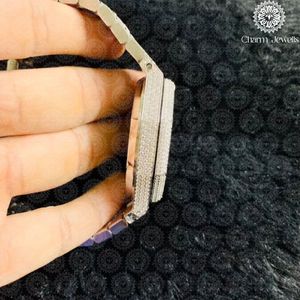 Reloj de Lujo para Hombre Charm, de Acero Inoxidable, Movimiento Mecánico Analógico, Detalles de Diamantes, Cierre Oculto con Botón, Correa de 20 mm, 40 mm, 10 - Product Image 2