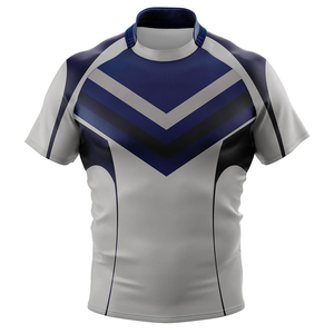 Ropa Deportiva, Camiseta de Rugby de Manga Corta, 100% Poliéster, Absorbente de Humedad, Transpirable, para Adultos, Unisex, Servicio OEM, Última Colección - Product Image 2
