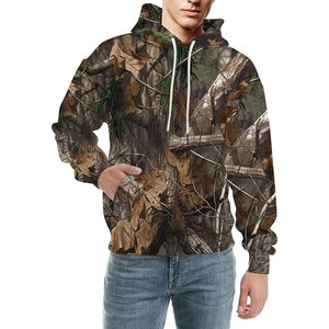 Sweat-shirt à capuche classique pour homme, motif camouflage de chasse, en polaire chaude, pour les aventures en plein air, le camping, la randonnée, la pêche, tactique - Product Image 2