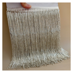 Ribete de flecos de alambre metálico trenzado antiguo de alta calidad, adornos de flecos de alambre chapado personalizados para cortinas y prendas de vestir - Product Image 5