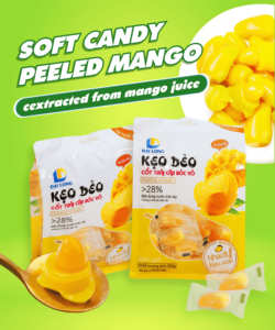 3D Peeled Green mango Gummy <b>Candy</b> With Melted Filling Extracted From Natural Fresh Fruit Juice for All Ages, Made in Vietnam - Product Image 2