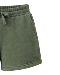 Custom Olive Green Women Sweat Shorts Cotton Fleece Elastic Waist <b>Drawstring</b> Gym Casual Summer Shorts OEM Manufacturer Supplier - Product Image 4