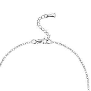 Silver Pearl Drop Chain <b>Necklace</b> with Twenty White Pearls <b>Pink</b> Bird Pendant Dangling Charm Elegant Women Fashion Jewelry - Product Image 4