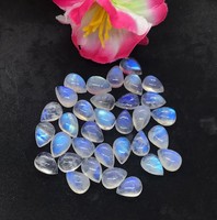 Pierres de lune arc-en-ciel 7x10 mm, cabochons en forme de poire, qualité supérieure, pierres précieuses en vrac de qualité AAA pour la création de bijoux
