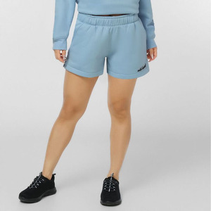 Shorts Casuales para Mujer, Color Azul Claro, Cintura Media Elástica, Tejido de Algodón y Felpa, Transpirables, Corte Regular, Logotipo Wild Heart en la Pierna Derecha - Product Image 2