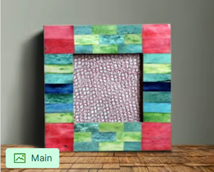 Luxury Handcrafted Multicolor Resin Mosaic Square Photo <b>Frame</b> Elegant Modern Decorative Picture <b>Frame</b> For High End Home - Product Image 6